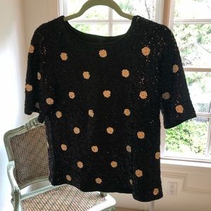 J. Crew Polka Dot Sequin Top